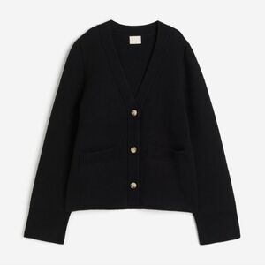 SOLD H&M premium wool cardigan XS in black